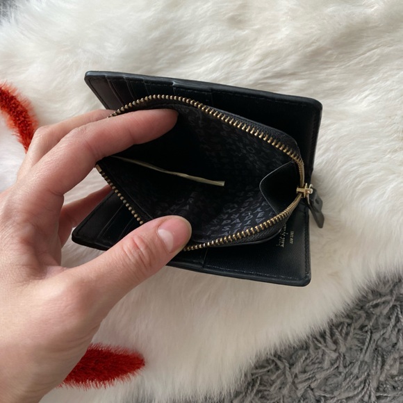 Kate Spade Black Leather Compact Wallet - Picture 2 of 7